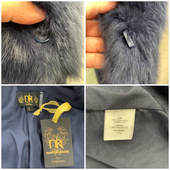 NWT Genuine Rabbit Fur Vest size Large - Picture 12 of 17